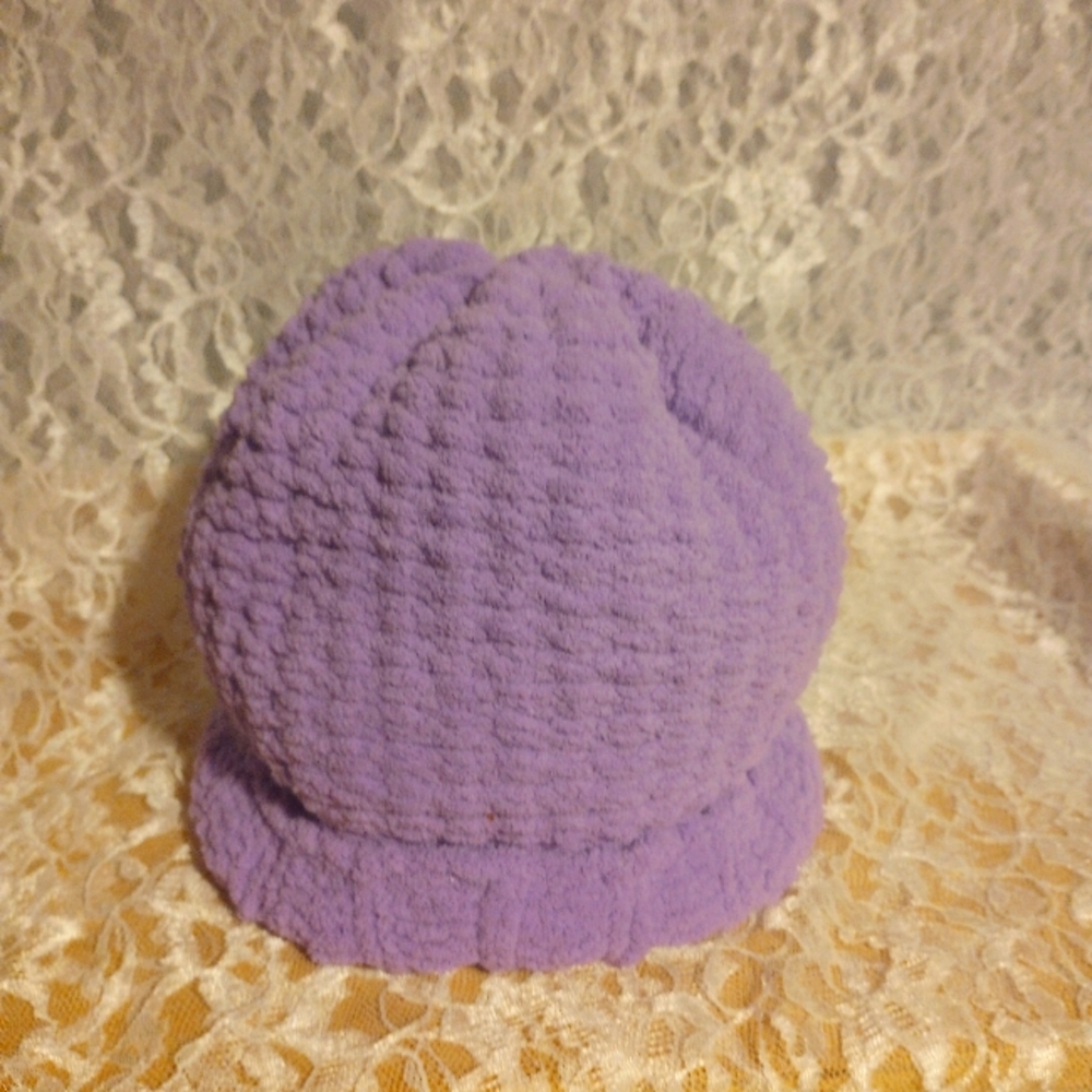 Handmade Purple Beanie Hat